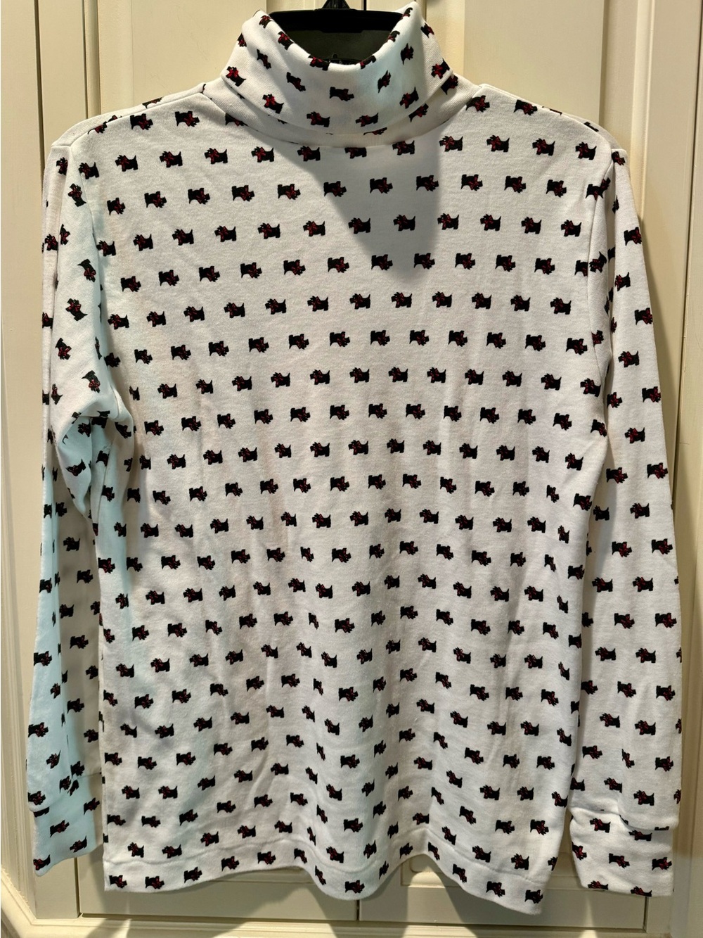 Women’s Holiday Scottie Dog Turtleneck- Size Medium